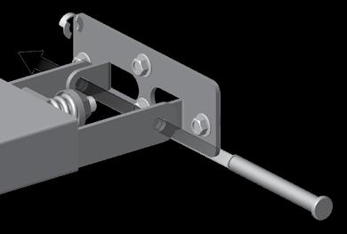 SECTION 6 OPERATOR INSTALLATION Locate the long clevis pin through the holes and secure it into position with a supplied Circle Clip on the other end of the clevis pin.