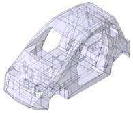 monocoque with front and rear end Monocoque on frame Full