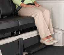 Step-and-Roll seating makes it easy to remove and install the seats as