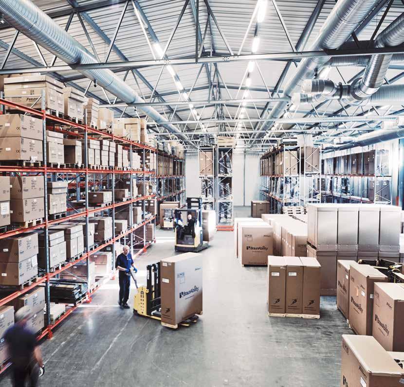 The 4 000 square metre warehouse serve