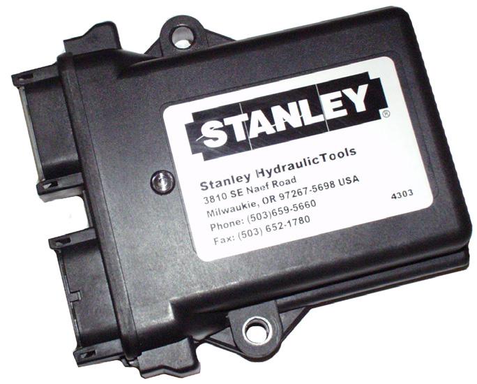 PROGRAMMABLE CONTROLLER The Stanley programmable controller is an electronic engine governor that provides a means of controlling and limiting engine speed by adjusting the fuel control lever with a