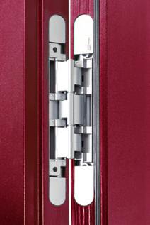 the slim and robust concealed hinge also for narrow profiles W-Tec 3Ds The demand for doors suitable for environments characterised by a simple design has been constantly increasing, as well as the