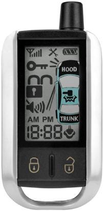 USING THE 2-WAY PAGER TRANSMITTER LCD SCREEN ICONS SIDE BUTTONS Valet Mode (Tools) Transmit Signal Ignition ON Lock/Unlock (Arm/Disarm) Silent no beeps CLOCK / Run Count Down LOCK / ARM Battery Life