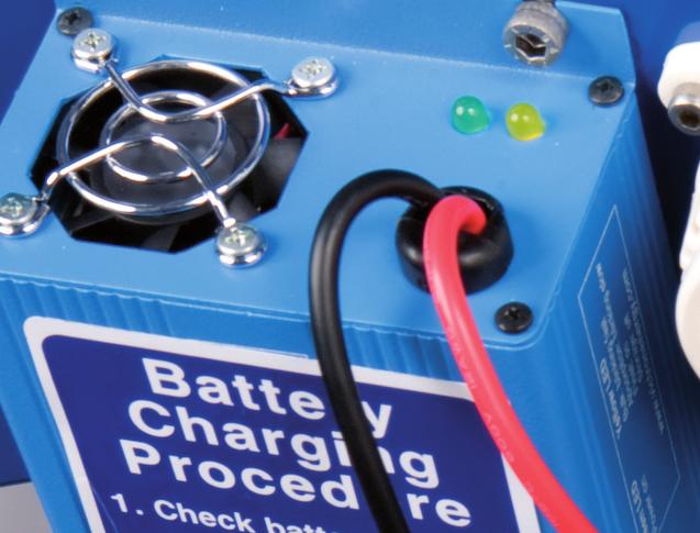Additionally a Curtis battery condition meter is provided which does give an approximate indication of battery charge level.