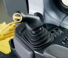 Gearshift preset function To reduce the frequency of gear shifting and for comfortable machine operation, a shift preset mode is provided as standard equipment.