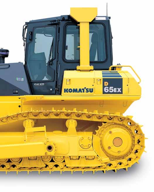 CRAWLER DOZER NET HORSEPOWER 153 kw 205 HP New hexagonally designed SpaceCab includes: Spacious interior New cab damper for comfortable ride Excellent visibility High capacity air conditioning system