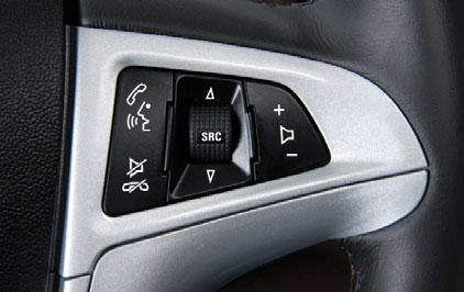Audio Steering Wheel Controls (optional) + Volume Press + or to increase or decrease the volume.