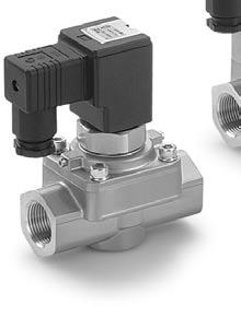 5.0 MPa Pilot Operated Port Solenoid Valve VCH40 Series [Option] Ho to Order (IN) (IN) Valve type N.C. N.O. (OUT) (OUT) VCH4 D 06 G D DL DO Voltage 00 VAC 00 VAC 3 0 VAC 4 0 VAC 5 4 VDC 6 VDC Consult ith SMC for other voltages.