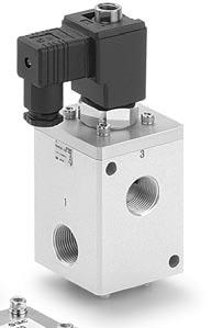 5.0 MPa Pilot Operated 3 Port Solenoid Valve VCH400 Series For Air [Option] Stable responsiveness Response time dispersion ithin ± ms Service life: 0 million cycles Non-collision construction beteen