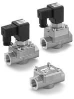 ) VQ LVM Service life: 0 million cycles Check valve Pilot operated port solenoid valve Adopting a polyurethane elastomer poppet in a valve seat. Improved durability under a high pressure environment.