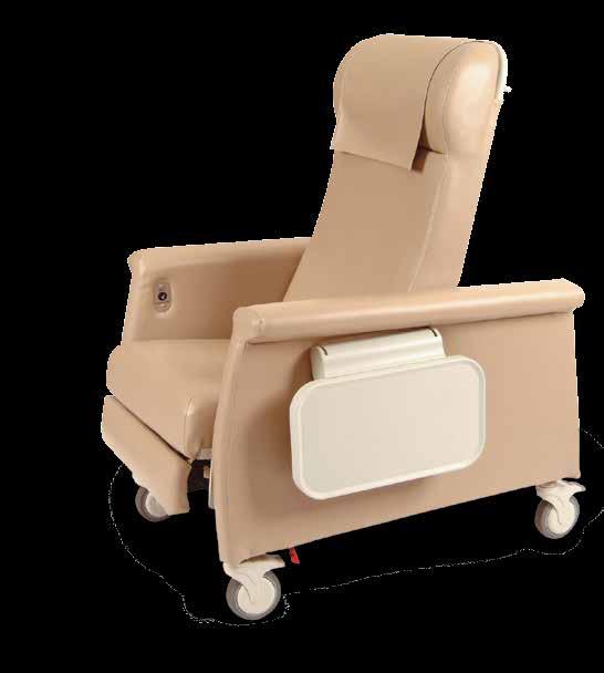 CLINICAL RECLINERS Drop-Arm Serenity Recliner The arms can be lowered to aid in