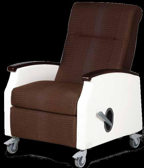 Florin MDRFLOG1 DESIGNER CLINICAL RECLINERS Item No. Fabric Grade Seat Dimensions: W x D Weight Capacity Tranquility Collection MDRTRAMMRG1* Grade 1 25" x 22" (64 x 56 cm) 500-lb. (226.