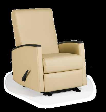 Medical Recliner Item No. Description Seat Dimensions: W x D Weight Capacity MDRKLEMRCOG Medical Care, Cognac 22" x 21" (55.9 x 53 cm) 500-lb. (226.