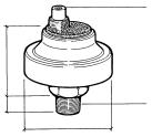 Slow-acting Contact chamber: E = vented; D = unvented Overpressure safety: 15, 30, 40, 50 or 350 bar max.