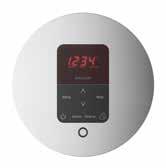 RESIDENTIAL STEAMBATHS STEAM CONTROLS itempoplus Control Flush-mounted Works with SteamLinx Module and Mobile App Includes digital clock Stores two preferred time and temperature settings Digital