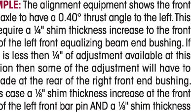 BAR PIN ALIGNMENT SHIMS The following service notes will help when performing Hendrickson equalizing beam bar pin alignment The standard alignment shims supplied with each suspension (P/N 50130-000)