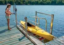 This aluminum vertical lift with launch port raises and lowers up to 75 so the water is