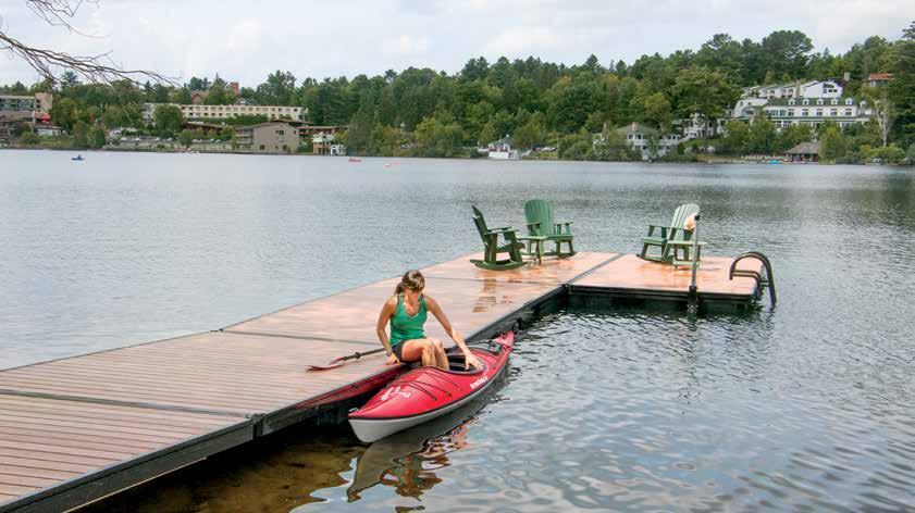 Paddle & rowing docks: Commercial or Residential Mirror Lake, Lake Placid, NY Our heavy duty, aluminum-frame paddle & rowing docks feature a modular design for a variety of layout options.