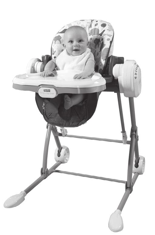High Chair Use Sound Select Buttons Power Switch Lever Volume Buttons 6 SIDE VIEW Adjust Seat Height While pressing the lever on