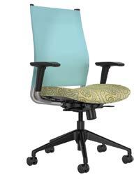 WIT MESH BACK TASK CHAIR Adjustable lumbar support, height adjustable arms and multiple mesh colors are unexpected standard features given the surprisingly low price of the Wit collection.