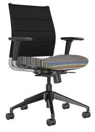 WIT THINTEX BACK TASK CHAIR Adjustable lumbar support, height adjustable arms and multiple colors are unexpected standard features given the surprisingly low price of the Wit collection.