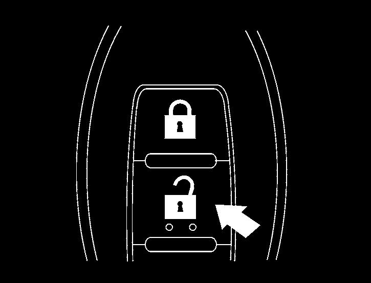 Unlocking doors 1. Press the button on the Intelligent Key. 2. The hazard warning lights flash once. WPD0360 3. Press the button again within 1 minute to unlock all doors and the rear hatch.