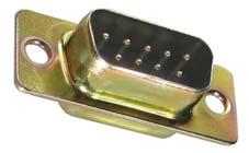D-SUB CONNECTORS Shell: Contacts: Insulator: MATERIALS Tin or zinc over copper plated steel Male - Brass (gold plated over nickel) Female - Gold plated phosphor bronze PBT & glass-fibre reinforced