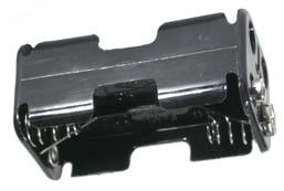 55-821-0 Bulk 55-821-1 Pkg 4 x 'AA' Battery Holder with Snap Connector 57-343-0 Bulk 57-343-2 Package (2)