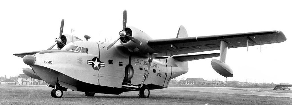 UF Grumman G-64 Albatross span: 80', 24.38 m length: 60'8", 18.49 m engines: 2 Wright R-1820-76 max.
