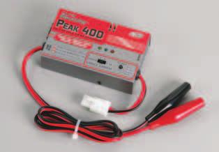 AC Park Flyer Peak Charger Plugs into any 110V outlet and peaks any 1-8 A or AA cell, NiCd or NiMH battery pack.