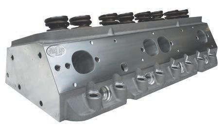 Standard valve angle and spacing are retained to allow use of off the shelf pistons and valve train components. Hardened exhaust seats are compatible with unleaded gasoline.
