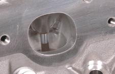 Due to the large diameter intake valves, the Dart LS CNC head is recommended for use on engines with 4.000 inch and larger cylinder bores.