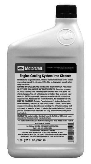 heavy-duty diesel engine cooling systems equipped with yellow-colored Motorcraft Premium Gold Engine Coolant meeting Ford WSS-M97B51-A1 Designed to replace additives depleted between cooling