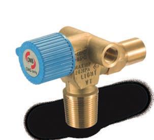 limiter inside the stem LIGHT VT Manual cylinder valve without internal venting system Working temperature: -40 C +85 C Safeties: available without safeties or with a combination of thermal safety /