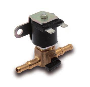 LPG CUT-OFF VALVES Faston or AMP coils available Cut-off petrol in line solenoid valve, 12V Max working pressure: 7 bar Working temperature: -20 C +120 C Connections for rubber