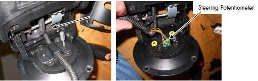 Subject: C81 Code Steer Potentiometer Page 3 of 9 4. Remove the cover over the cable, cut the wire tie, and remove. 5.