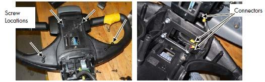 Unplug the (2) connectors on the harness, one from the side of the housing, one at the base of the handle.