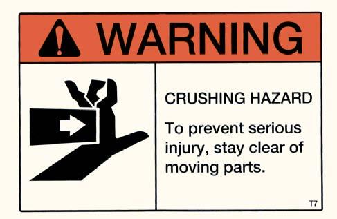 Quantity 1 Warning Crushing Hazard 838-611C