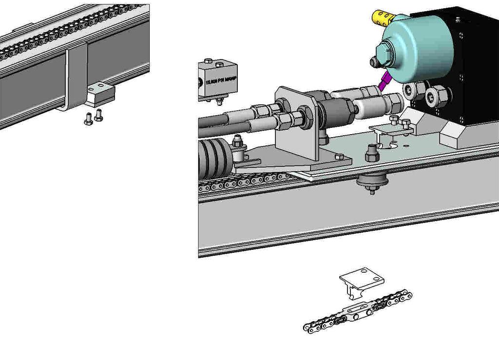 ASSEMBLY, INSTALLATION, AND CONNECTION 8. Attach the rear stop to the rail. The exact position of the stop can be easily adjusted at a later time.