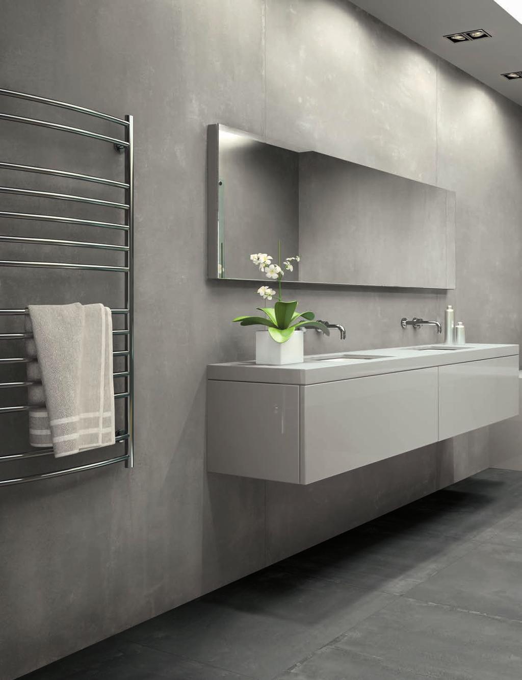 Minimal bathroom Floor tile: Endless Nero 60x60 cm
