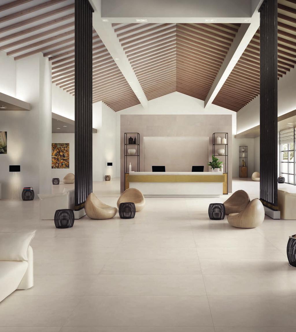 Elegant hotel Floor tile: Endless Avorio 80x160 cm