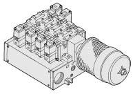 Series S000 9 How to Order Manifold ssembly Please indicate manifold base type, corresponding valve, and option parts.