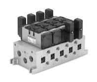 8 Series 000 Manifold Specifications Manifold Specifications ase model V-0 Non plug-in type V-0 Wiring With terminal block With multi-connector With D-sub connector Grommet terminal DIN terminal