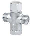 This regulator is equipped with built-in non-return check valves at the inlet. Regulator preset at 38 C (+/- 1 C).