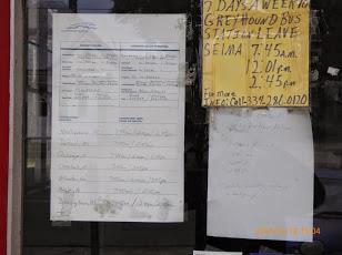 Figure 5-2: Schedules, Accommodations, and Phone Numbers in Selma, AL 5.1.2 Capital Three Capital bus stops were visited.