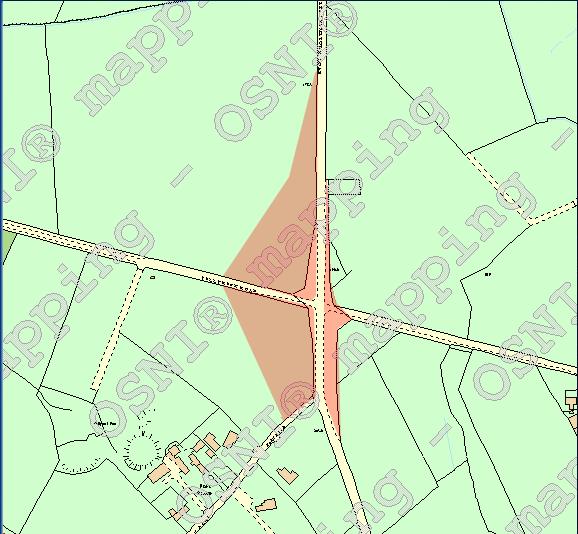 (2) LHS Field after Tullyrusk Rd 80M from course diagonally towards Gate, at 10M from gate angeled to course at beginning of