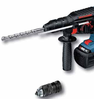 Cordless Rotary Hammer GBH 36 V-LI Compact Unbeatably light As powerful as corded Up to 100 drilled holes (6 x 40 mm) in concrete with only one battery charge, ideal for indoor use Pneumatic hammer