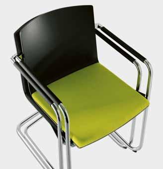 at the same time. And stacking capability is integrated by the elegant curve of the frame and the V-shaped side protrusion of the seat shell into the form.