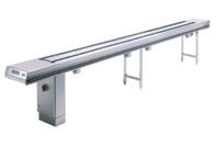 BLANCO INMOTION Conveyors Made of CNS 18/10 On/Off switch, sensor limit switch at end of conveyor, emergency stop button at beginning and end of conveyor Main switch on switch cabinet Speed