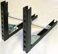 WALL MOUNTING PLATE* A base plate, securely attached to wall studs, mates to a small bar attached to